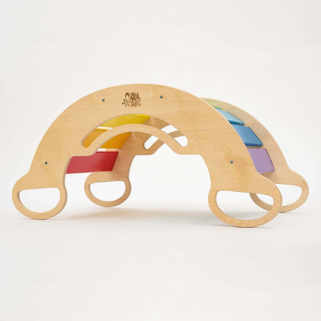 Bascule d’équilibre/Rocker - couleurs arc-en-ciel - Busy-kids.fr